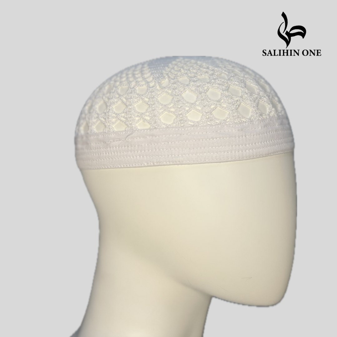 Set de 3 Kufis Blancos – Estilo Saudí Premium