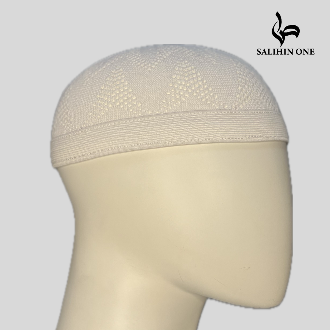 Set de 3 Kufis Blancos – Estilo Saudí Premium