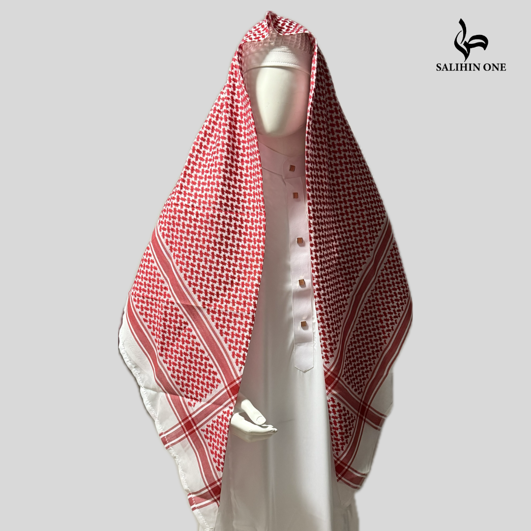 Shemag Clásico Rojo y Blanco - Estilo Saudí