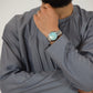 Thobe Emirati Hannawi (Gris azulado)