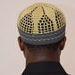 Kufi Egipcio Bordado Clásico – Beige y Gris