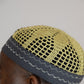 Kufi Egipcio Bordado Clásico – Beige y Gris