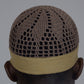 Kufi Egipcio Bordado Clásico – Marron y Beige
