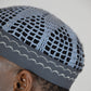 Kufi Egipcio Bordado Clásico – Azul claro y Gris
