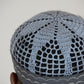 Kufi Egipcio Bordado Clásico – Azul claro y Gris