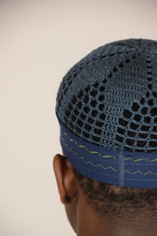 Kufi Egipcio Azul Alta Calidad