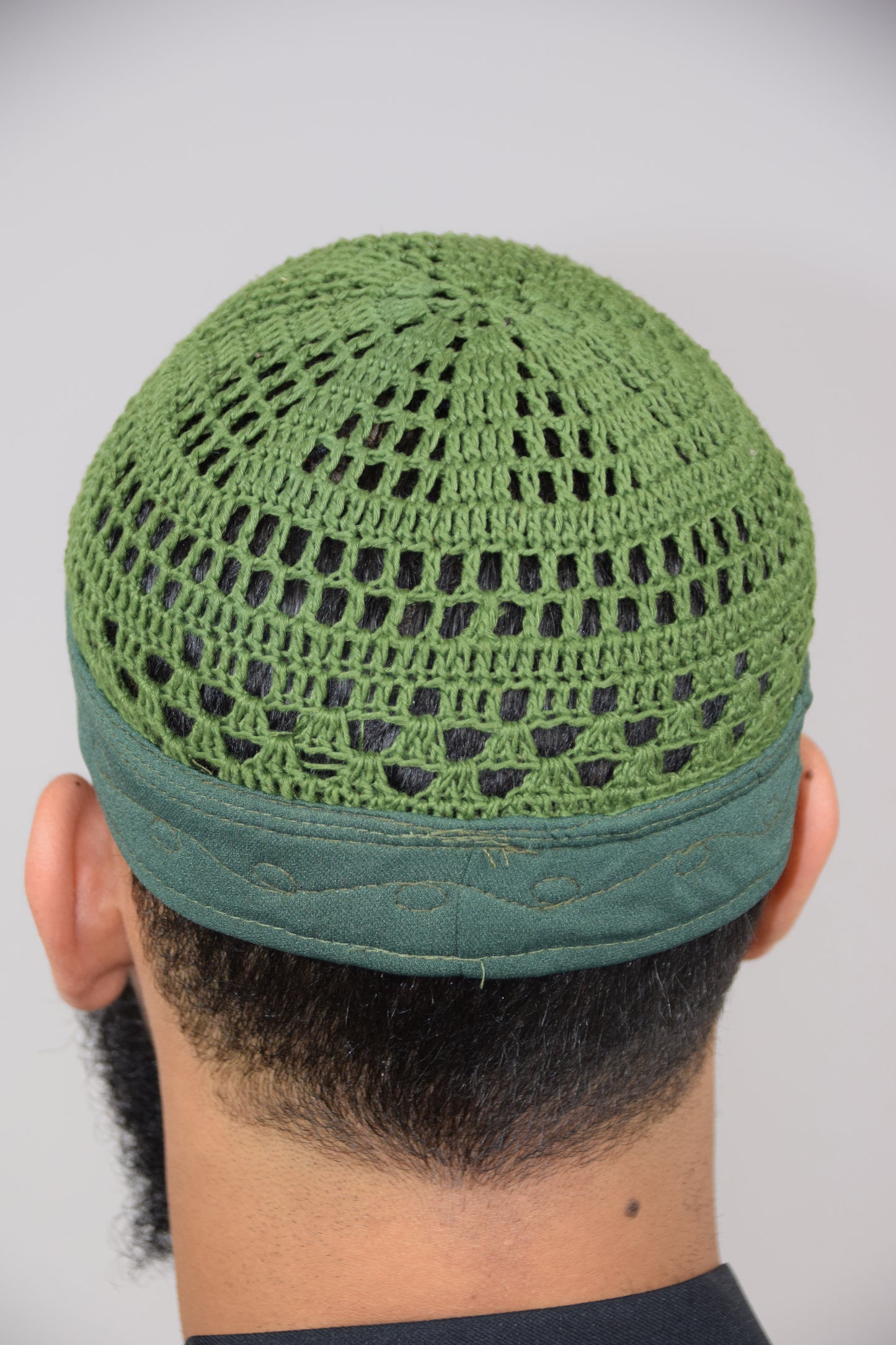 Kufi Egipcio Bordado Clásico – Verde Lima y verde