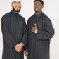 Thobe Haramain Negro – Sobriedad Clásica