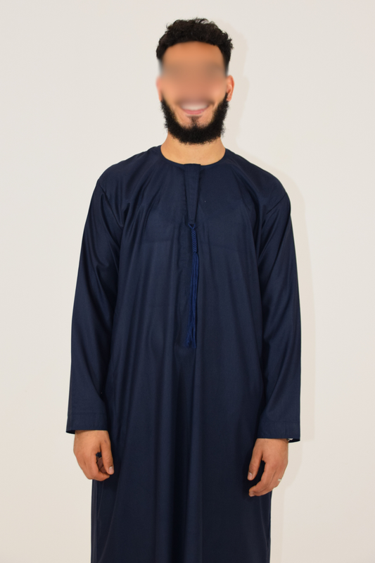 Thobe Emirati Hannawi (Azul marino oscuro)