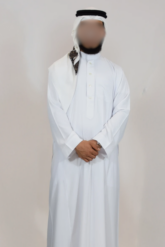 Thobe Haramain Blanco – Pureza & Estilo