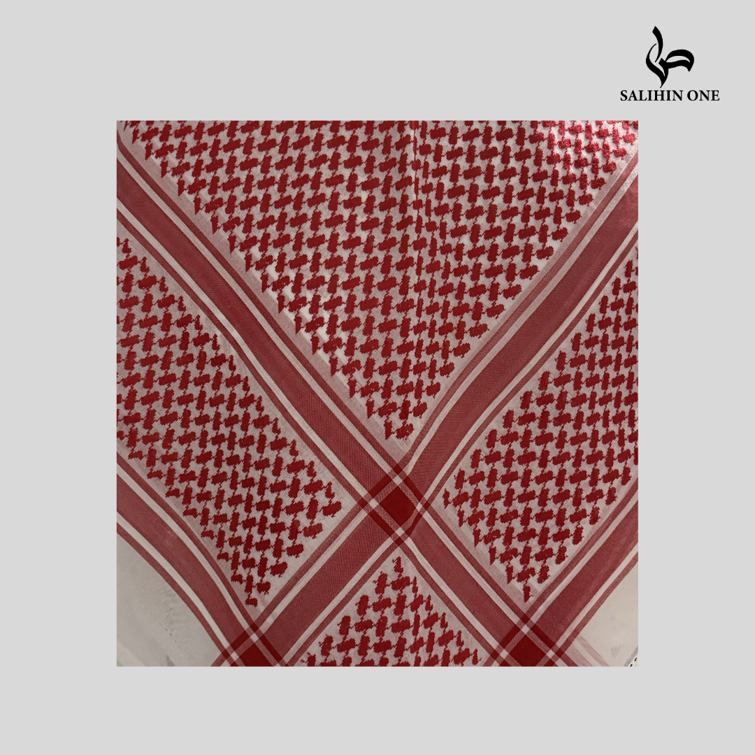 Shemag Clásico Rojo y Blanco - Estilo Saudí